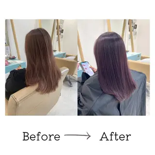 セミロング カラー 💫小顔カット TAROのヘアスタイル