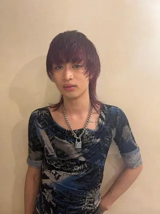 カラー メンズ ハイトーン/ピンク カラー/めい🎀のヘアスタイル