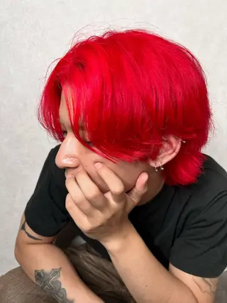 ショート メンズ エクステ/ハイトーン /ミサキのヘアスタイル