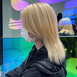 セミロング 透明感カラー/ ブリーチ/💓パタオのヘアスタイル