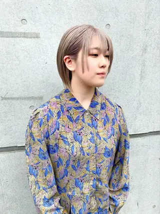 ショート ✨原宿ハイトーン ブリーチ職人菊池のヘアスタイル