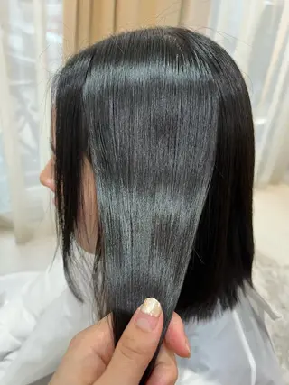 セミロング 美髪×縮毛矯正 水上真由美😘のヘアスタイル