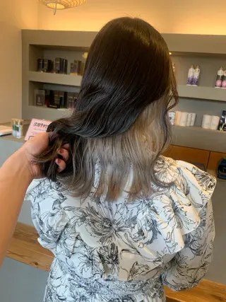 セミロング カラー 帆乃華🐰ྀི🎀 カットモデル募集🌟のヘアスタイル