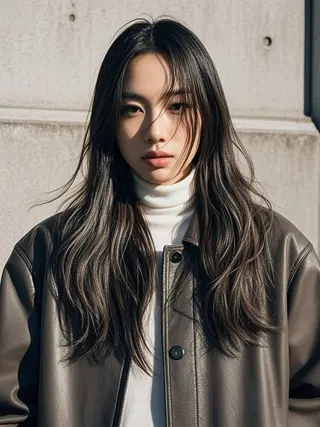 ロング ウルフカット 811 大阪梅田 ウルフのヘアスタイル