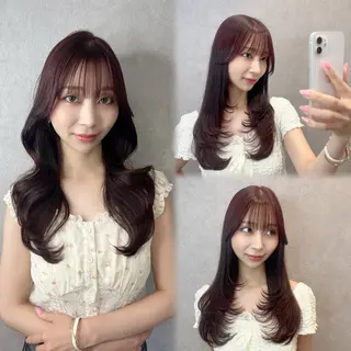 ロング 韓国🎀レイヤー/艶 髪/縮毛矯正/ユリナのヘアスタイル