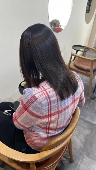 ロング カラー パーマ 鎌田卓也/髪質改善 /透明感カラーのヘアスタイル