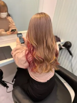 セミロング カラー ヘアアレンジ 愛されカラー🩷 はるなのヘアスタイル