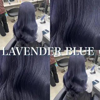 セミロング 寒色＆ブリーチ特化 寒色MiOのヘアスタイル