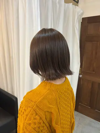 ミディアム カラー ボブ/可愛いスタイル ⠀ゆらのヘアスタイル