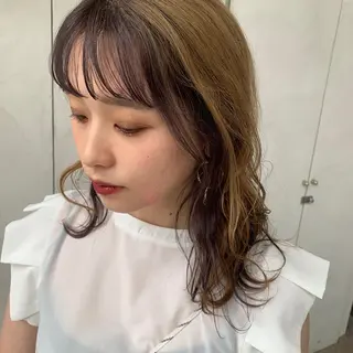 ミディアム カラー ヘアアレンジ 鈴木 拓海のヘアスタイル