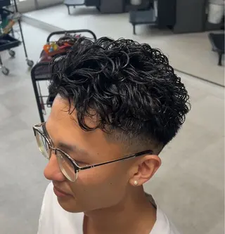 パーマ メンズ カズキ🌼曲がる縮毛 /くせ毛パーマのヘアスタイル