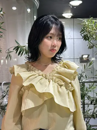 セミロング カラー ユウ✩.*˚/メンズ 特化/シャドウパーマのヘアスタイル