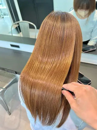 ロング カラー 縮毛矯正　野口 恵のヘアスタイル