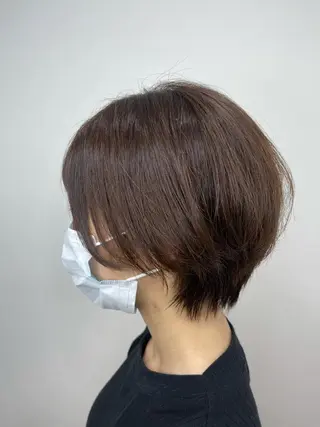 ショート カラー &chaLme   心斎橋所属・emi/髪質改善/ 韓国風/艶カラーのヘアスタイル