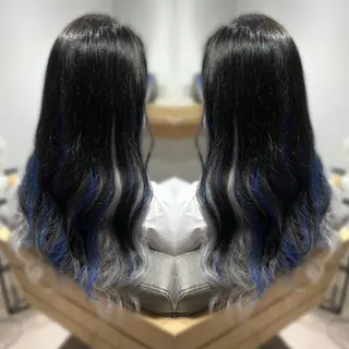 ロング カラー ヘアアレンジ パーマ キッズ メンズ ♡SNSで大バズり♡ コリアン羽エクステ◎のヘアスタイル