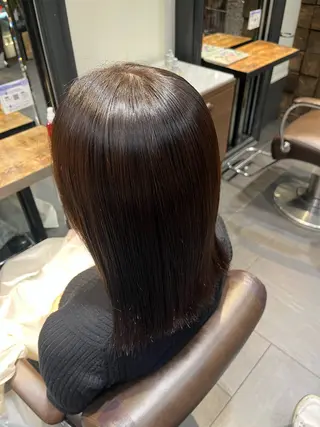 セミロング カラー 艶髪/透明感カラー/ METEO/山田凌大のヘアスタイル