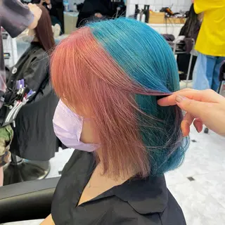 ミディアム カラー ブリーチカラー 🩵MIZUKIのヘアスタイル