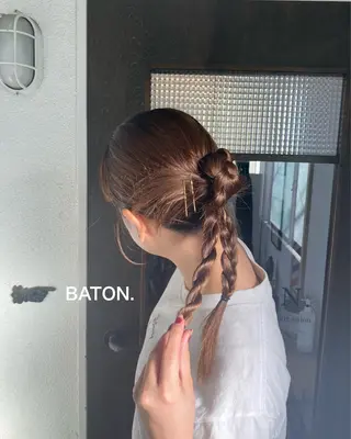 ヘアアレンジ BATON.あずみ /カラー/縮毛矯正のヘアスタイル