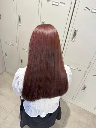 セミロング カラー ヘアアレンジ 顔まわりカット の達人のヘアスタイル