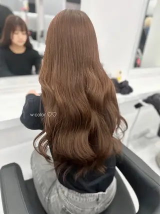 カラー 透ける透明感カラー 🤍anju🎀のヘアスタイル