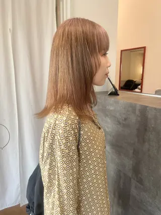 セミロング カラー 金沢市/美容師/ 岡島由希美のマツエク・マツパデザイン