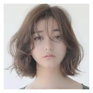 セミロング カラー ba-boo 広島のヘアスタイル