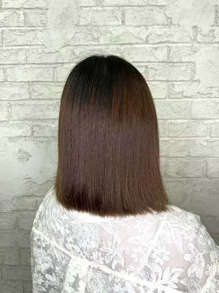 ミディアム 🪽髪質改善ストレー ト🤍美羽🤍のヘアスタイル