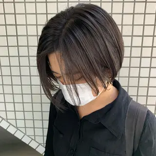 ミディアム カラー ヘアアレンジ 🫧透明感カラー/ ボブ/小笠原汐海🪽のヘアスタイル