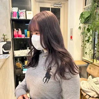 セミロング じゅわっと暖色カラー 🍊Moemiのヘアスタイル