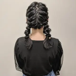 セミロング ヘアアレンジ PRIVATE SALON EYES所属・EYES リアのマツエク・マツパデザイン