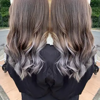 セミロング カラー 🪼高評価🪼 💎柴崎の藤咲💎のヘアスタイル