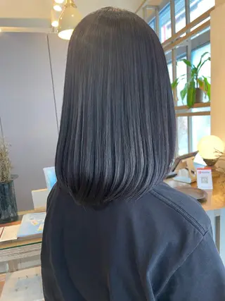 セミロング カラー 【髪質改善】【美髪】 【ツヤ髪】ほしのちりのヘアスタイル