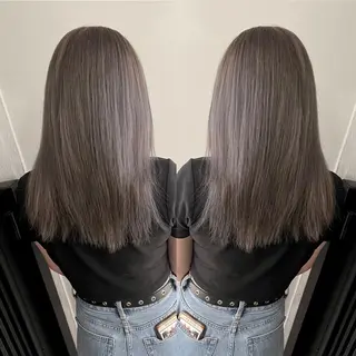 セミロング カラー ヘアアレンジ 🔥ハイトーンカラー ギャルNAOKI🔥のヘアスタイル