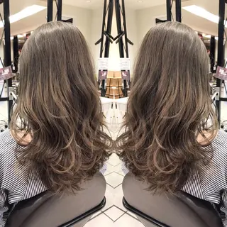 セミロング カラー シールエクステ⭐️ オオミタクヤのヘアスタイル