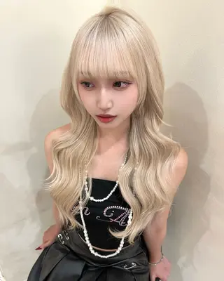 ロング カラー belle   表参道　terrace所属・抜きっぱなしブロンド /ハイトーン/カナタのヘアスタイル