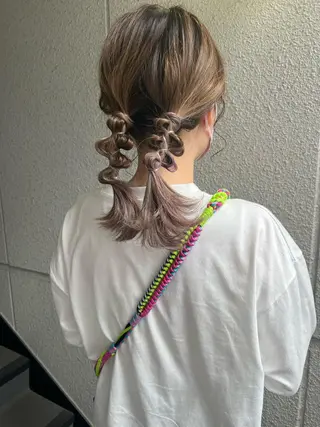 ミディアム ヘアアレンジ カラーパティシエ facce🌼ikoのヘアスタイル