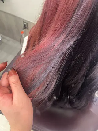 カラー ユイ☆ハイトーン ☆ブリーチデザインのヘアスタイル