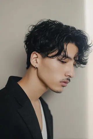 ミディアム パーマ メンズ ⚜️LOM/メンズ/ 雰囲気男子製造所⚜️のヘアスタイル