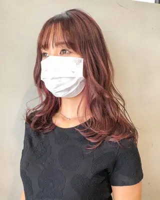 ミディアム カラー 圧倒的透明感カラー nana🦕のヘアスタイル