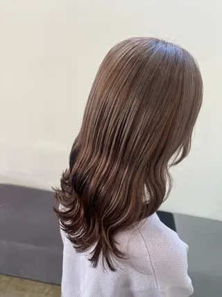 セミロング カラー特化/ブリーチ 梅田中崎町/あかりのヘアスタイル