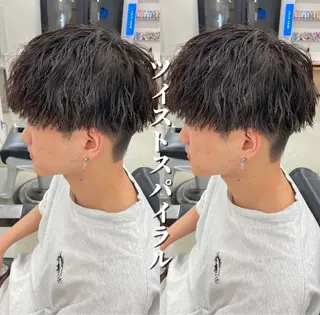 ショート カラー パーマ ヘアアレンジ メンズ 亀井隆汰/メンズ専門 パーマ特化美容師のヘアスタイル