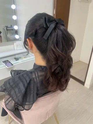 ロング ヘアアレンジ ヘアセットサロン /上坪愛美のヘアスタイル