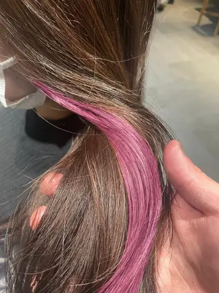 ミディアム カラー ブリーチ＆縮毛矯正 🧸tomoki🧸のヘアスタイル