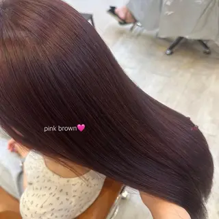 ロング カラー 🍓イチゴ/透明感 /カラーモデル🍓のヘアスタイル