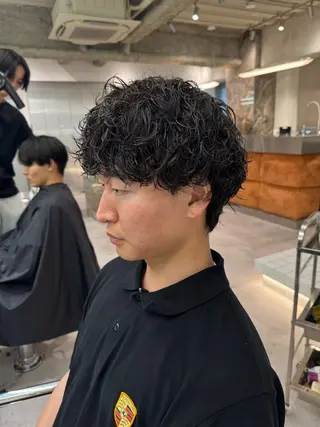 パーマ メンズ ブリーチ/パーマ特化 片平和寿のヘアスタイル
