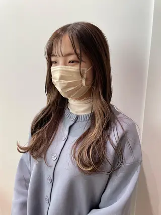 ロング カラー gotoday　shaire　saron所属・miu. ボブ/透け感カラーのヘアスタイル