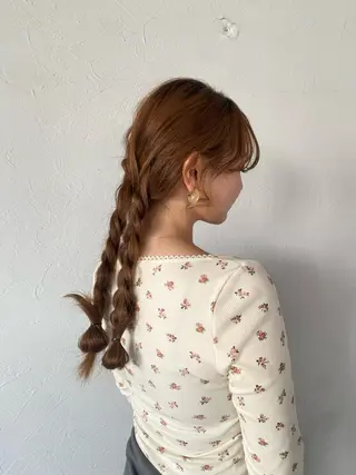 ロング ヘアアレンジ 暖色カラー /ヘアアレンジ/花鈴のヘアスタイル