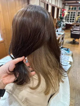 セミロング カラー topstylist 遠山康兵のヘアスタイル