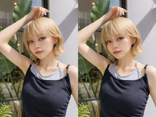 ショート 顔まわり/骨格 似合わせカットのヘアスタイル