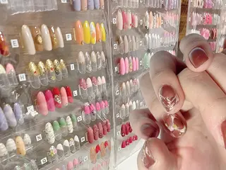 ミディアム アップネイル 鶴田のネイルデザイン